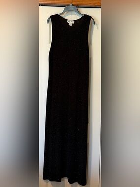 Black Sparkle Sleeveless Evening Maxi